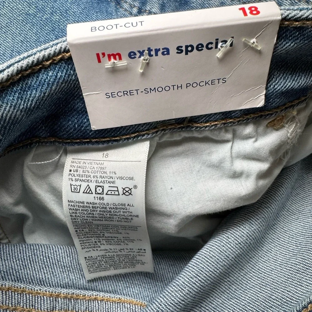 Old Navy Extra High-Rise Kicker Boot-Cut Secret-Slim Pockets Lot Of 2 SZ 18 NWT - Picture 7 of 15